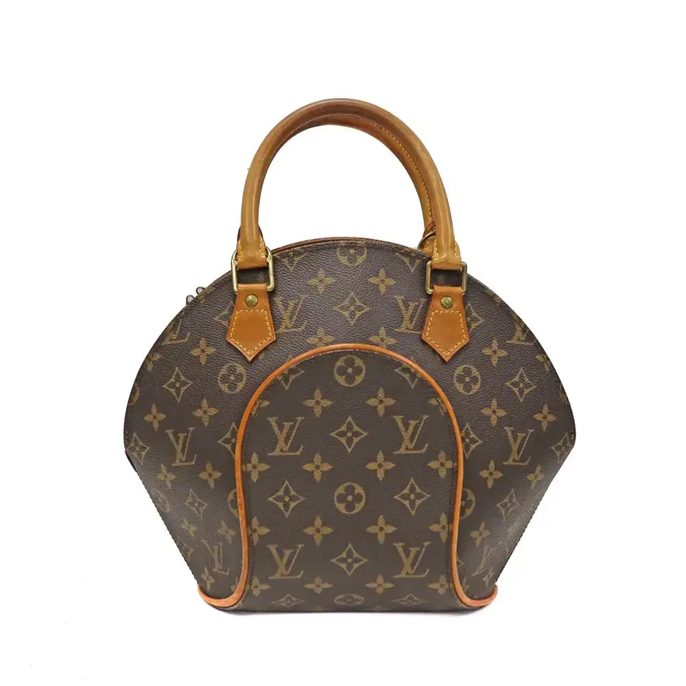 Louis Vuitton Ellipse Top Handle Bag Monogram Canvas Leather Brown